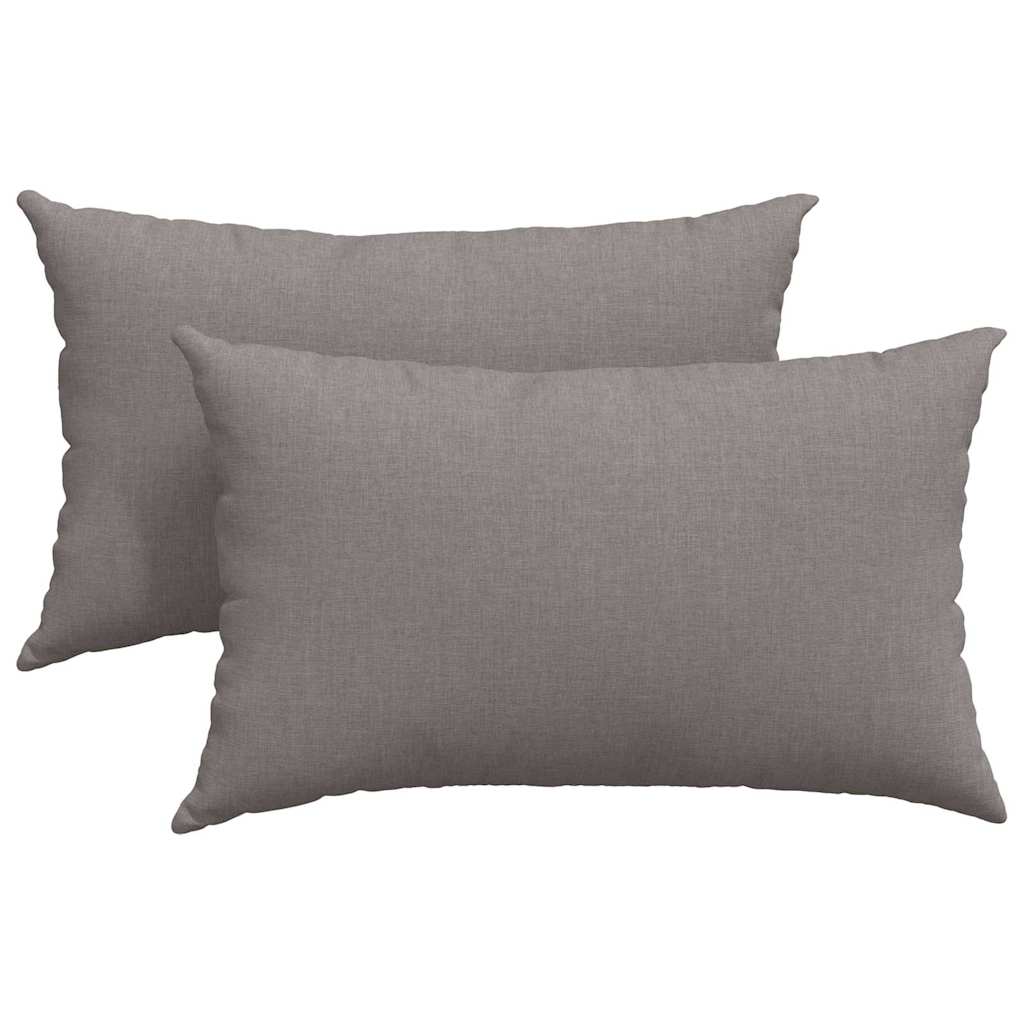 Sofakissen 2 Pcs 50 X 30 Cm Stoff Taupe