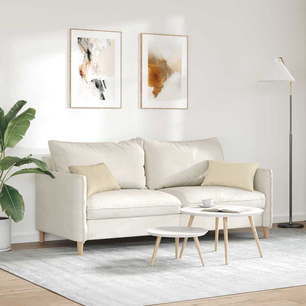 Sofakissen 2 Pcs 50 X 30 Cm Stoff Creme
