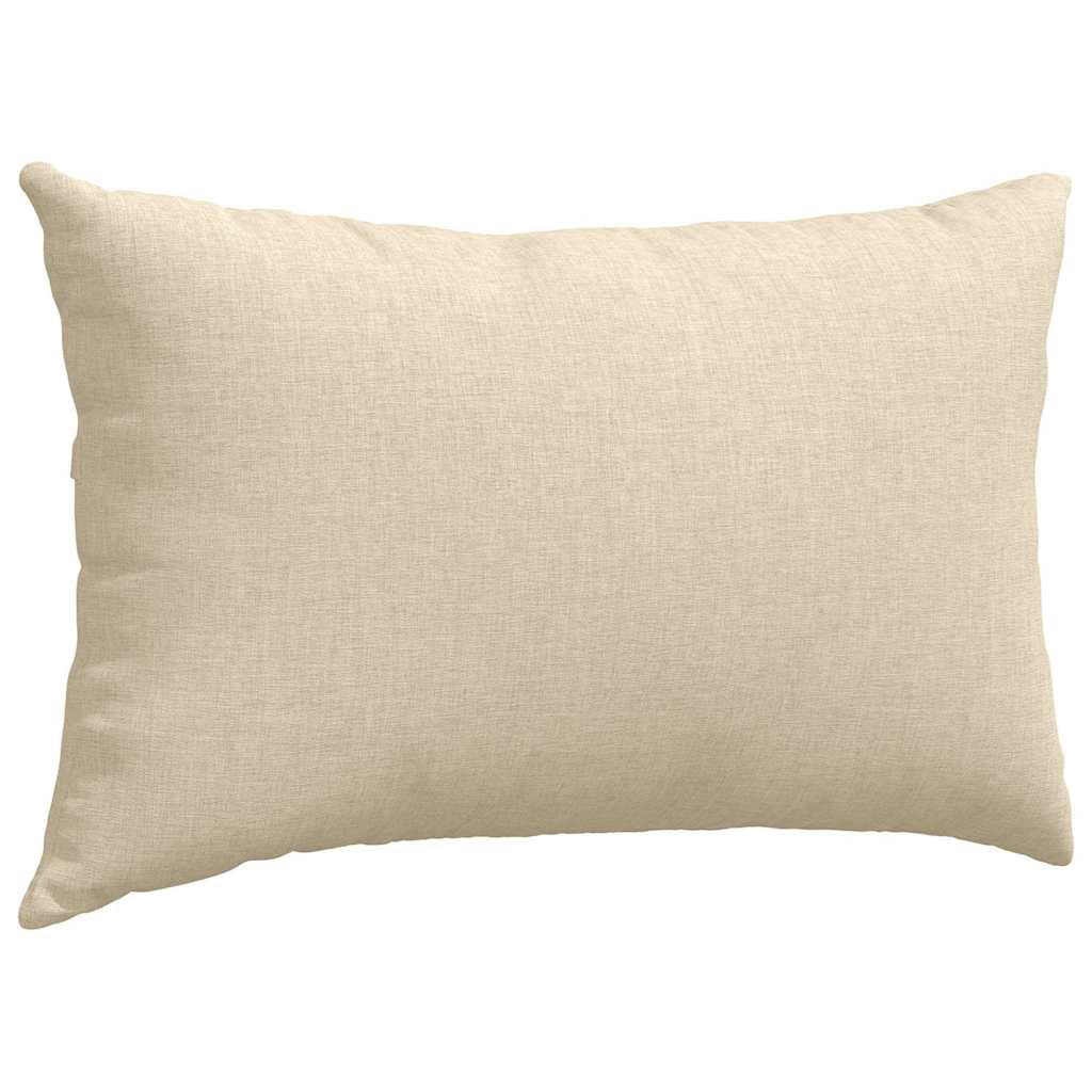 Sofakissen 2 Pcs 50 X 30 Cm Stoff Creme