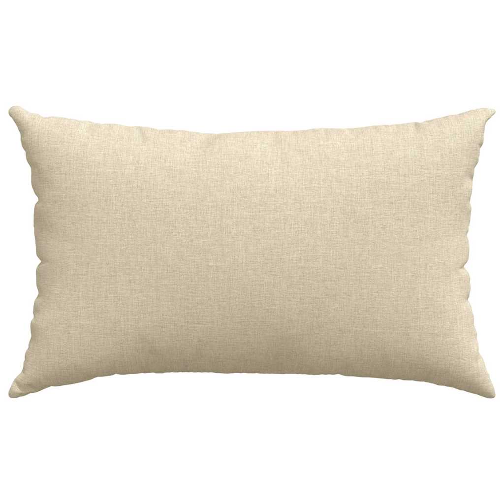 Sofakissen 2 Pcs 50 X 30 Cm Stoff Creme