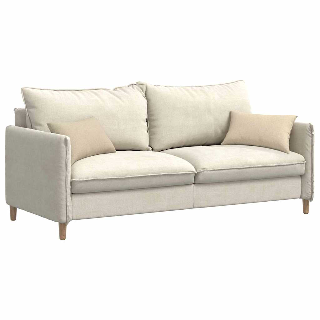 Sofakissen 2 Pcs 50 X 30 Cm Stoff Creme