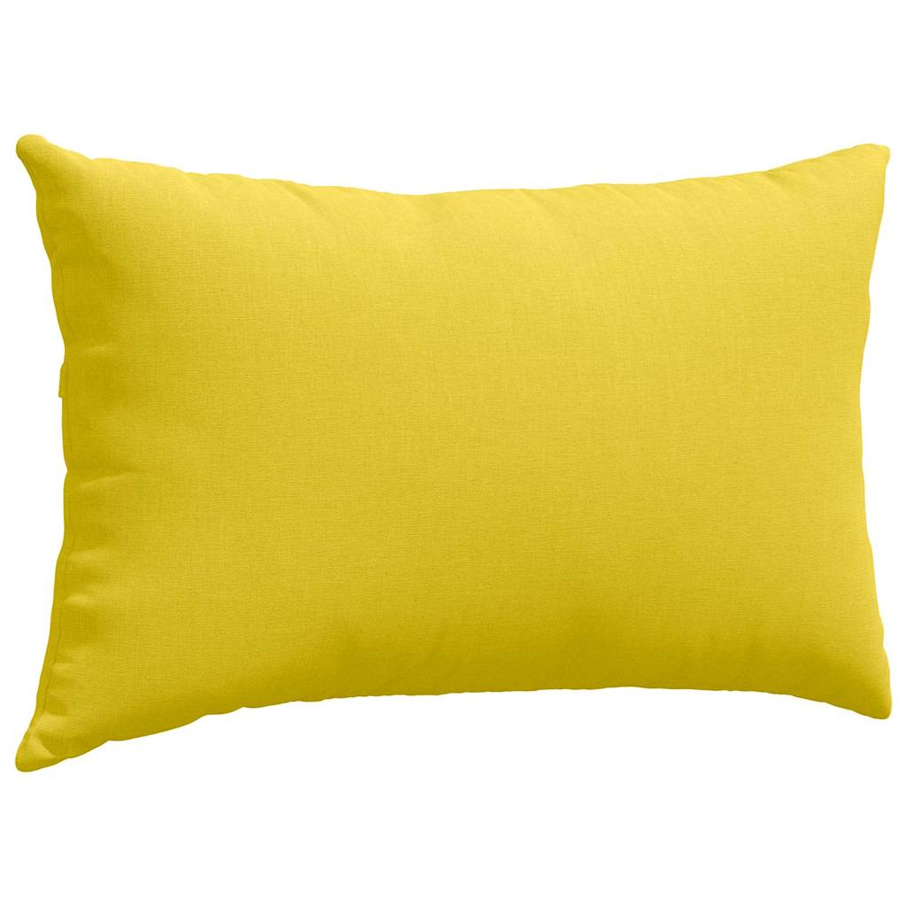 Sofakissen 2 Pcs Helles Gelb 50 X 30 Cm Stoff Hellgelb