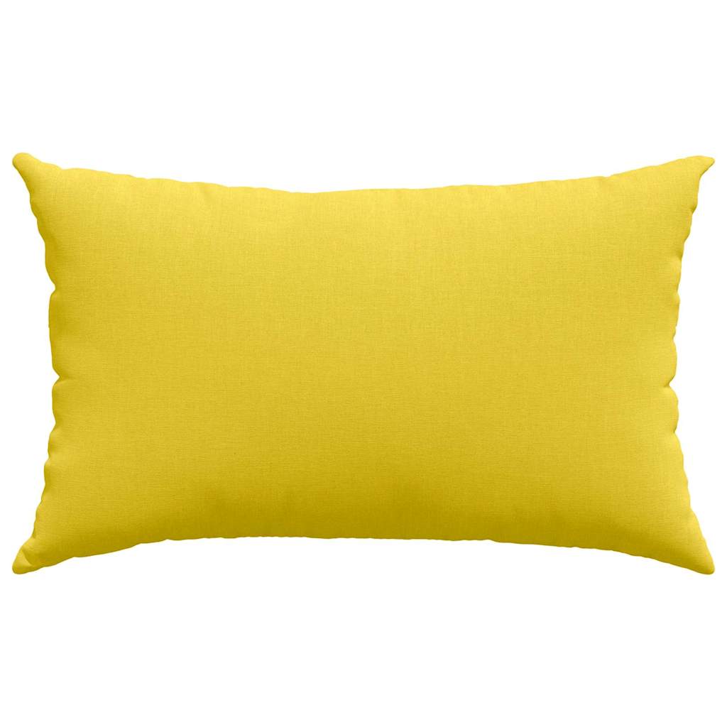 Sofakissen 2 Pcs Helles Gelb 50 X 30 Cm Stoff Hellgelb