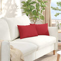 Sofakissen 2 Pcs 50 X 30 Cm Stoff Rot