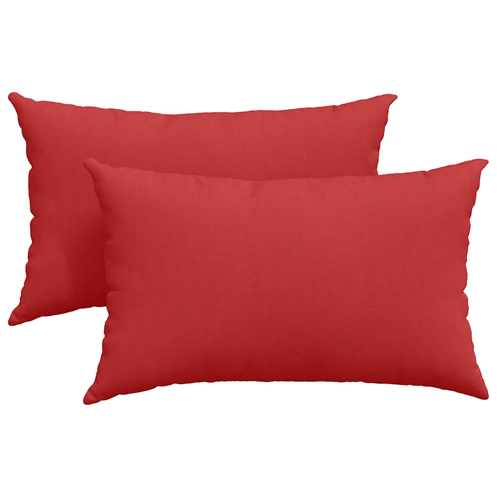 Sofakissen 2 Pcs 50 X 30 Cm Stoff Rot