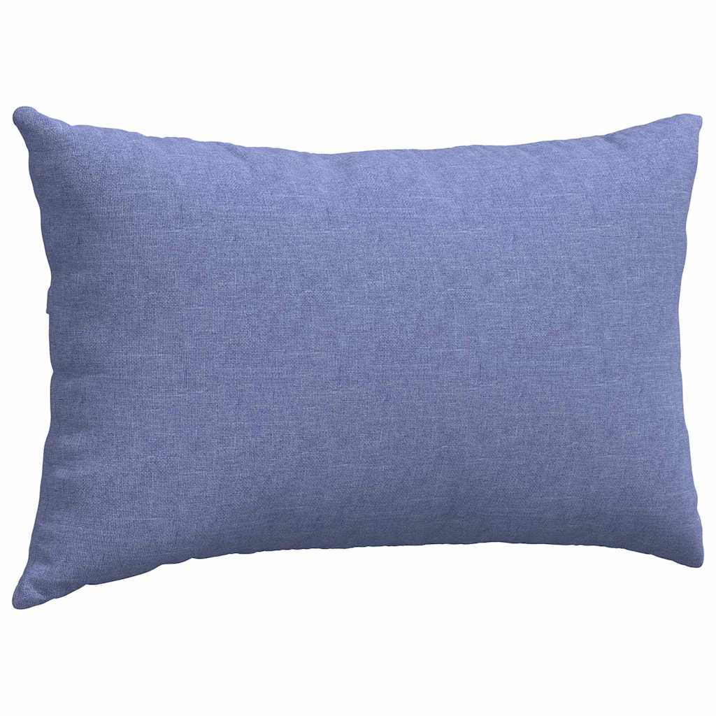 Sofakissen 2 Pcs 50 X 30 Cm Stoff Jeans Blau