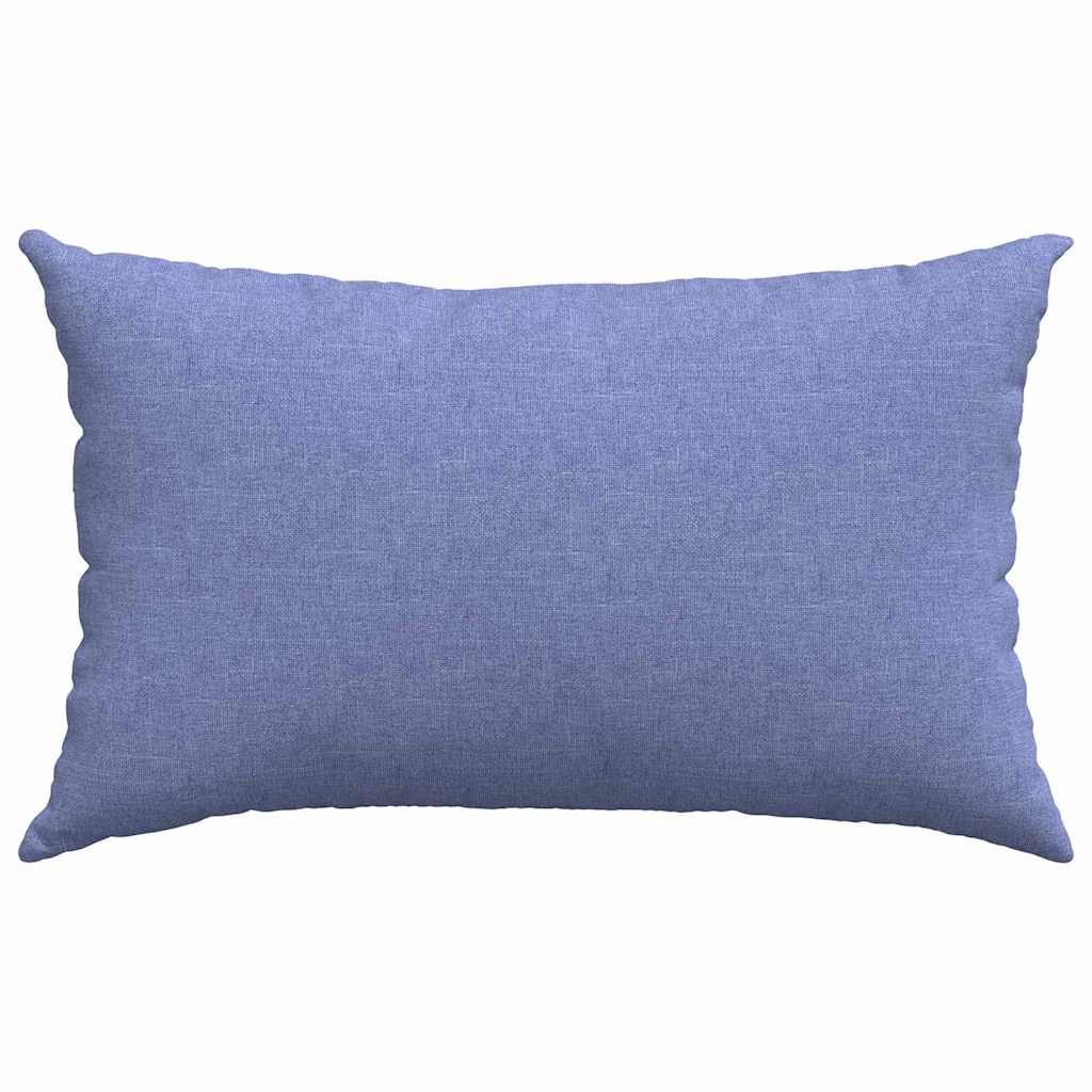 Sofakissen 2 Pcs 50 X 30 Cm Stoff Jeans Blau