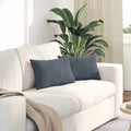 Sofakissen 2 Pcs 50 X 30 Cm Cordstoff Dunkelgrau