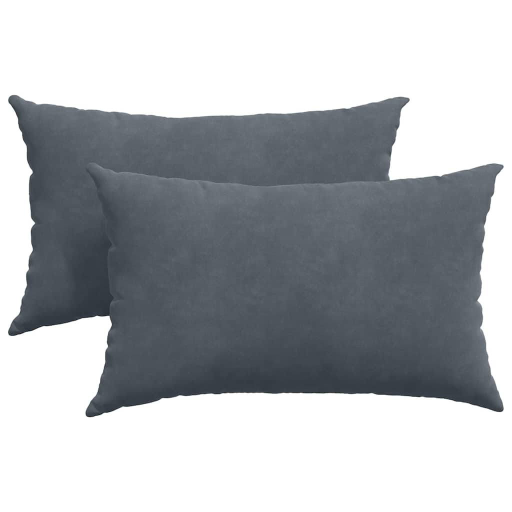 Sofakissen 2 Pcs 50 X 30 Cm Cordstoff Dunkelgrau