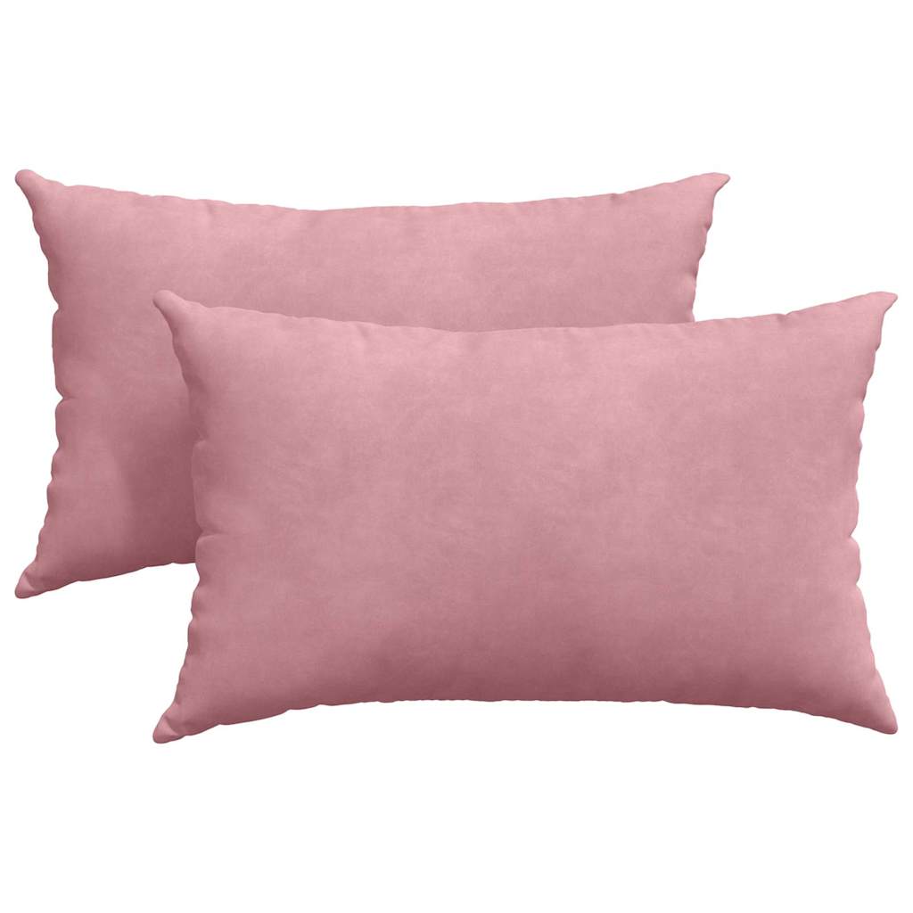 Sofakissen 2 Pcs 50 X 30 Cm Cordstoff Rosa