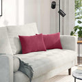 Sofakissen 2 Pcs 50 X 30 Cm Cordstoff Weinrot