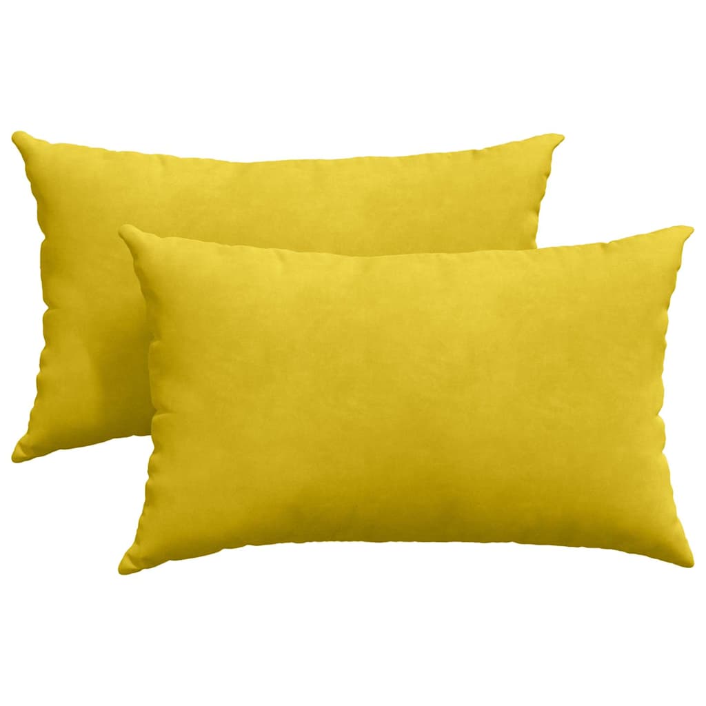 Sofakissen 2 Pcs 50 X 30 Cm Cordstoff Gelb