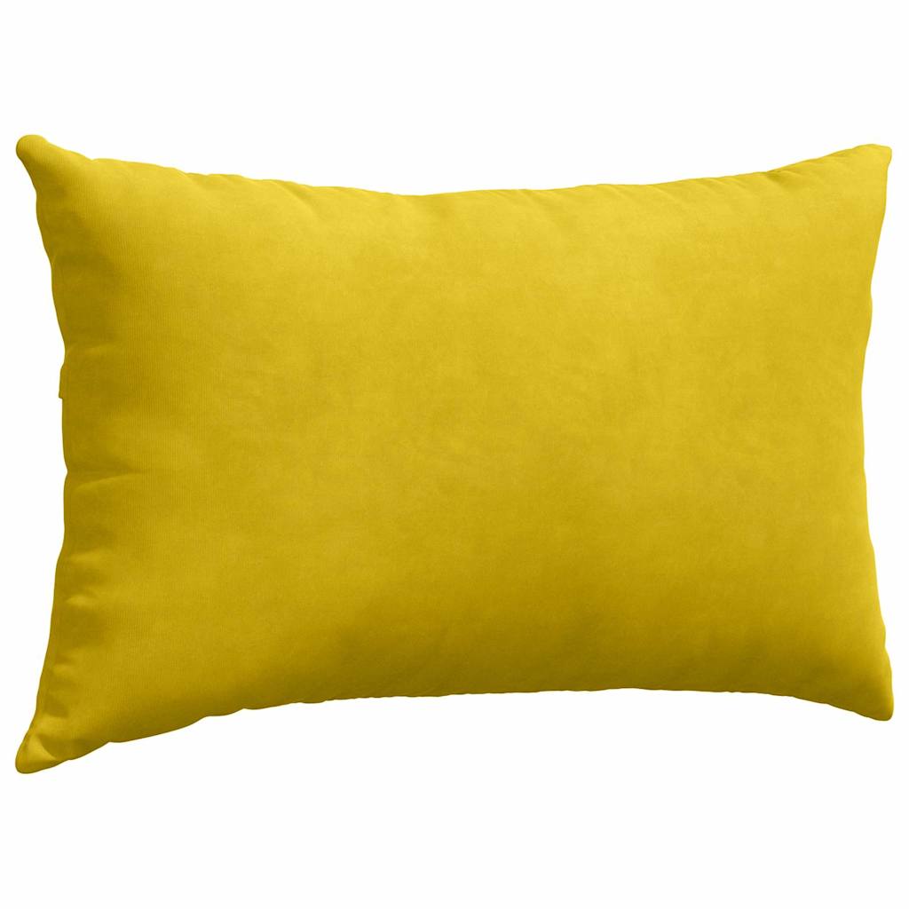 Sofakissen 2 Pcs 50 X 30 Cm Cordstoff Gelb