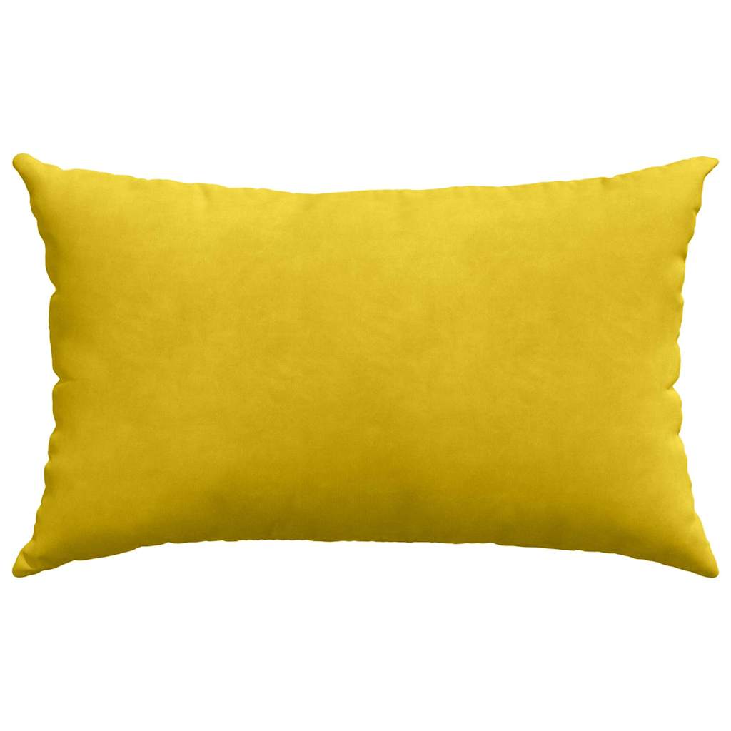 Sofakissen 2 Pcs 50 X 30 Cm Cordstoff Gelb