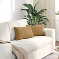 Sofakissen 2 Pcs 50 X 30 Cm Cordstoff Braun