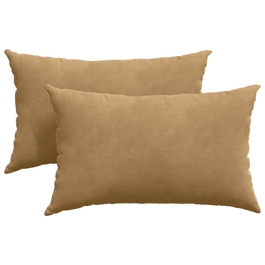 Sofakissen 2 Pcs 50 X 30 Cm Cordstoff Braun
