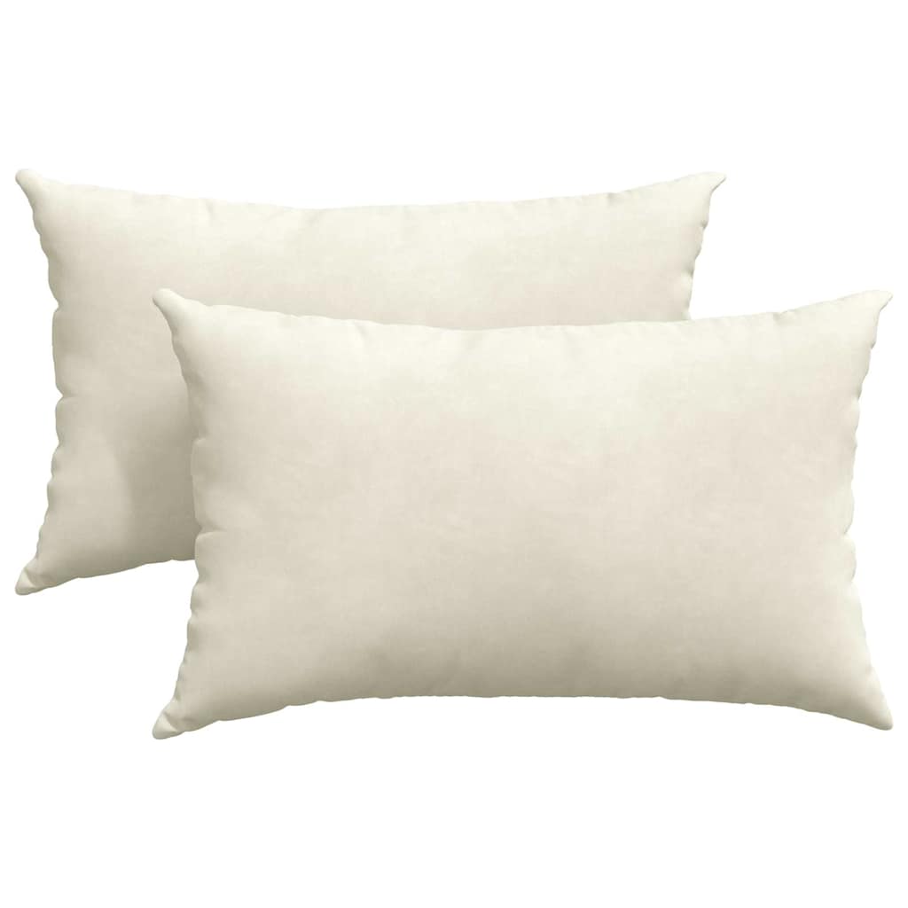Sofakissen 2 Pcs 50 X 30 Cm Cordstoff Creme