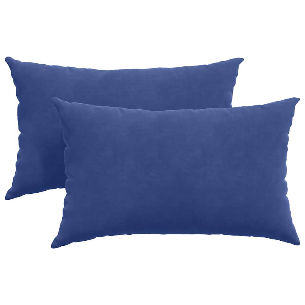 Sofakissen 2 Pcs 50 X 30 Cm Cordstoff Polizeiblau
