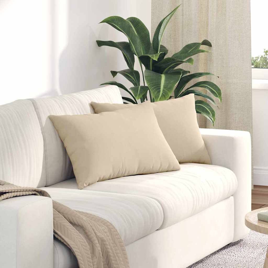Sofakissen 2 Pcs 50 X 30 Cm Stoff
