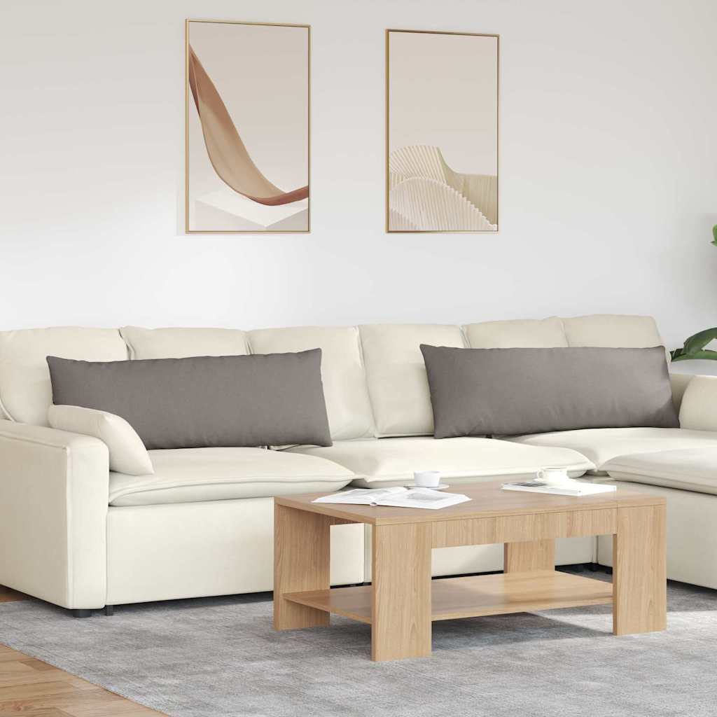 Sofakissen 2 Pcs 50 X 30 Cm Stoff Taupe