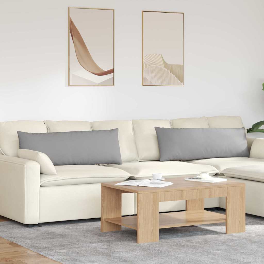 Sofakissen 2 Pcs 50 X 30 Cm Stoff Wolkengrau