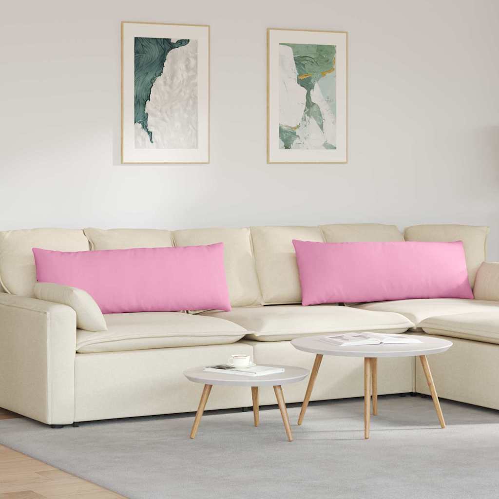 Sofakissen 2 Pcs 50 X 30 Cm Stoff Rosa