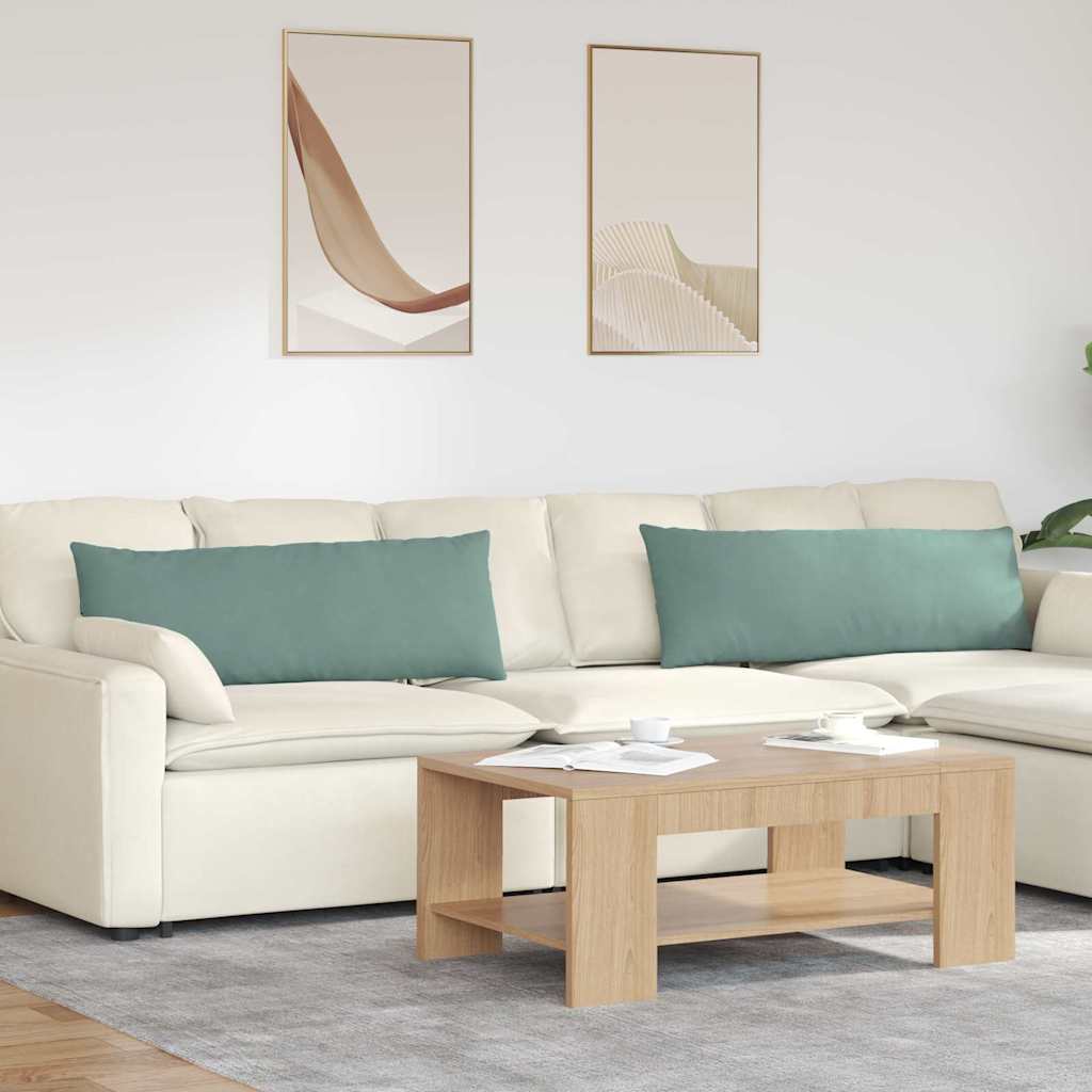 Sofakissen 2 Pcs 50 X 30 Cm Cordstoff Meergrün