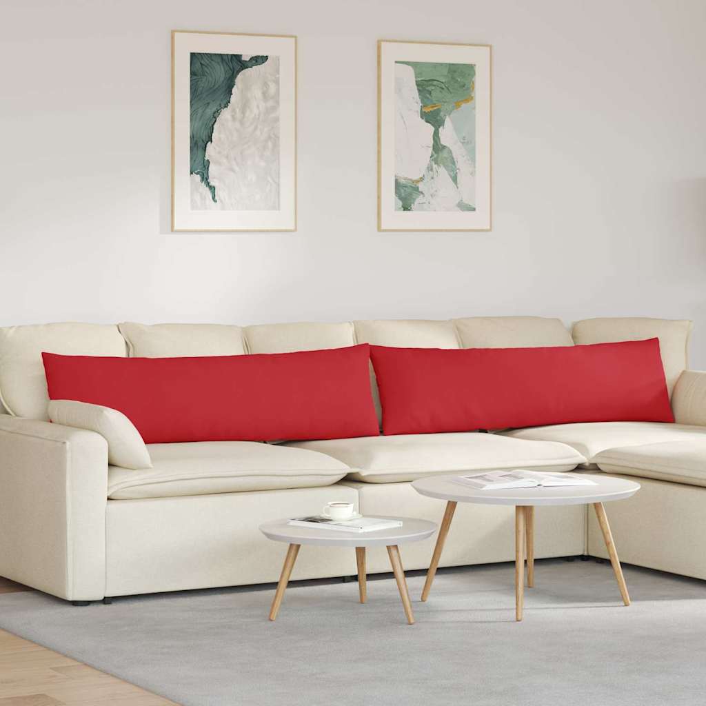 Sofakissen 2 Pcs 50 X 30 Cm Stoff Rot