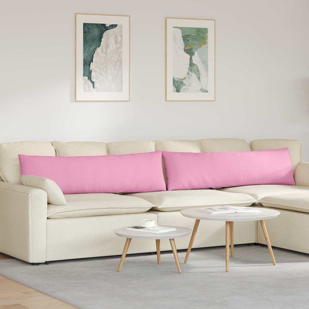 Sofakissen 2 Pcs 50 X 30 Cm Stoff Rosa
