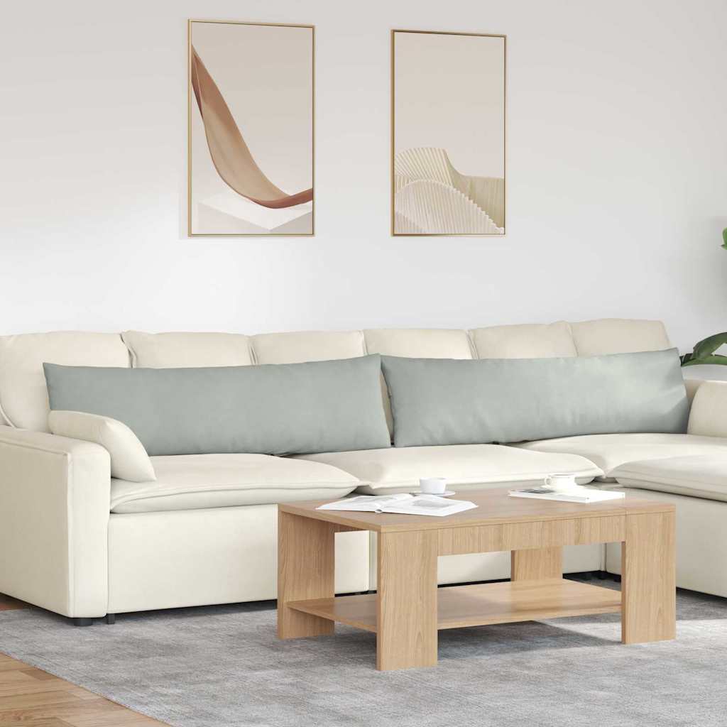 Sofakissen 2 Pcs 50 X 30 Cm Cordstoff Hellgrau