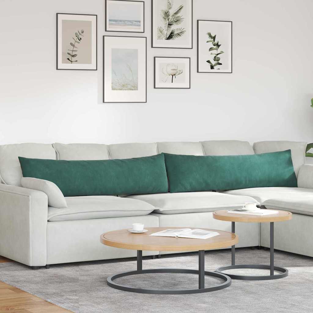 Sofakissen 2 Pcs 50 X 30 Cm Cordstoff Dunkelgrün