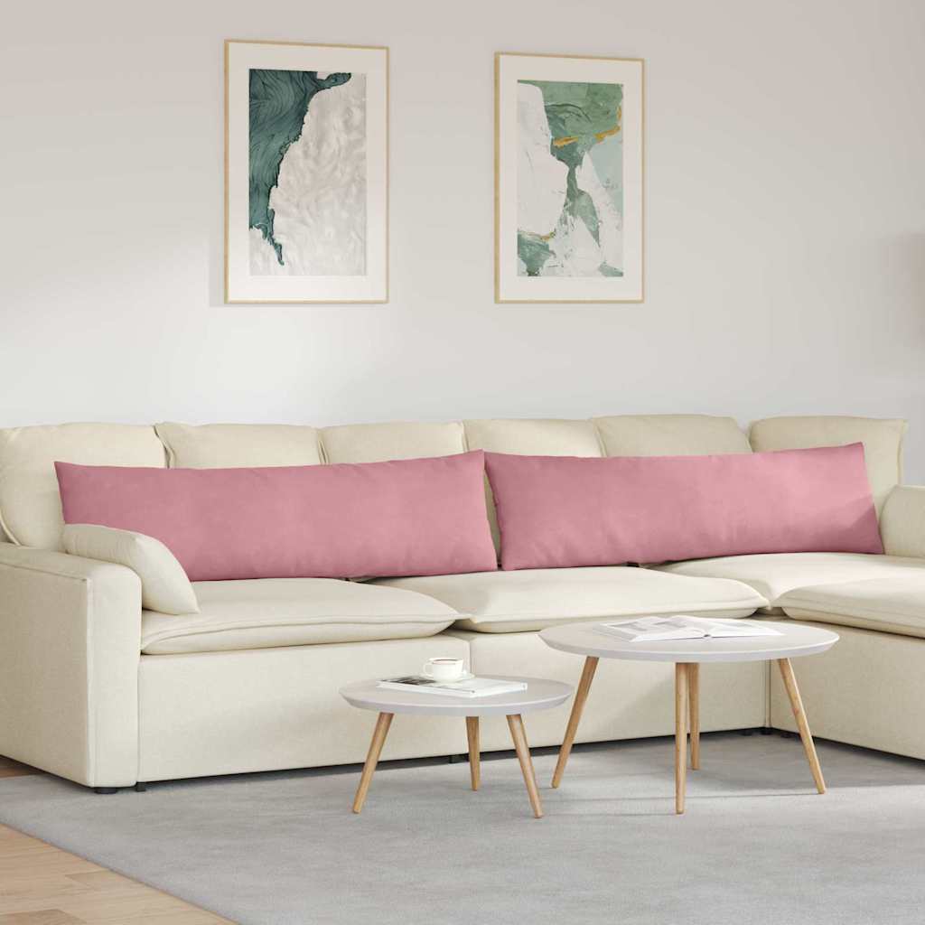 Sofakissen 2 Pcs 50 X 30 Cm Cordstoff Rosa