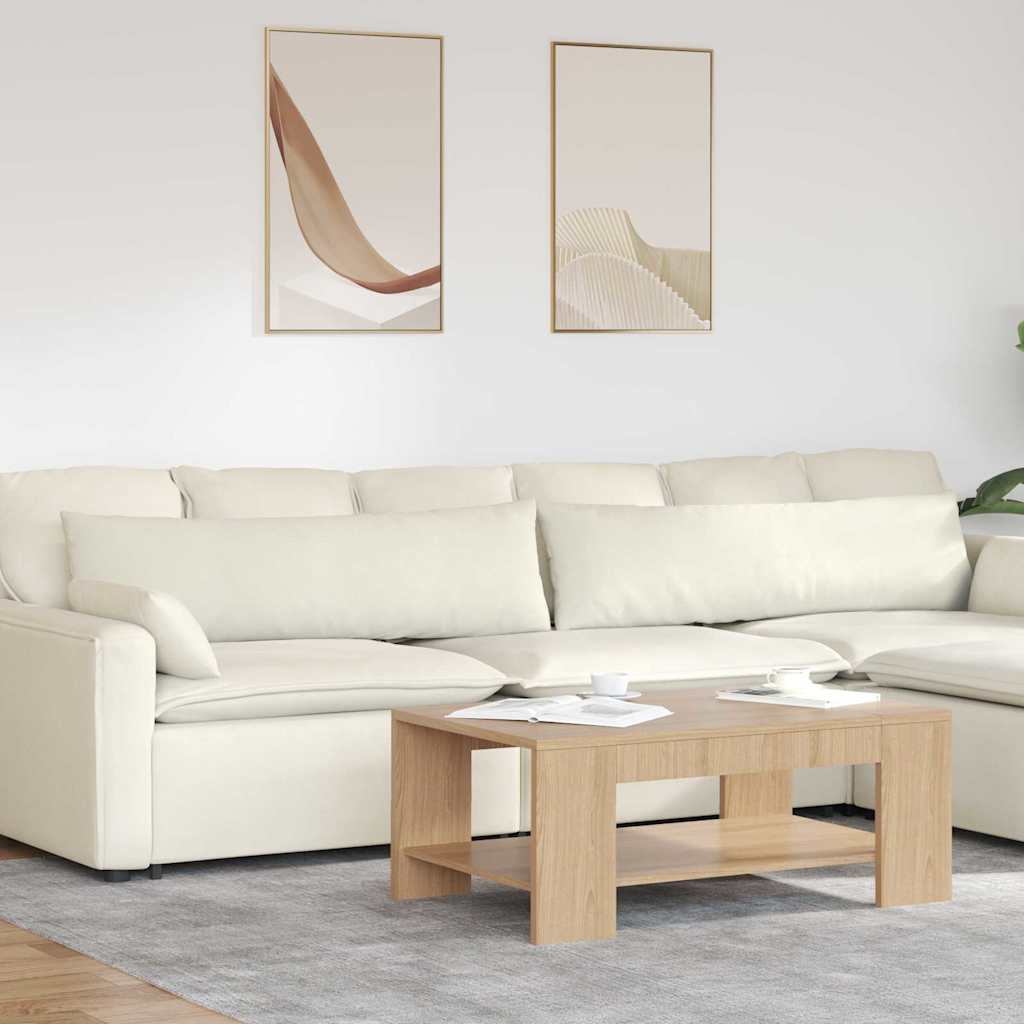 Sofakissen 2 Pcs 50 X 30 Cm Cordstoff Creme