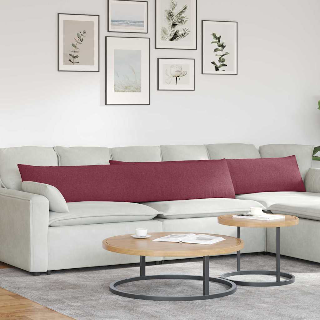 Sofakissen 2 Pcs 50 X 30 Cm Stoff Weinrot