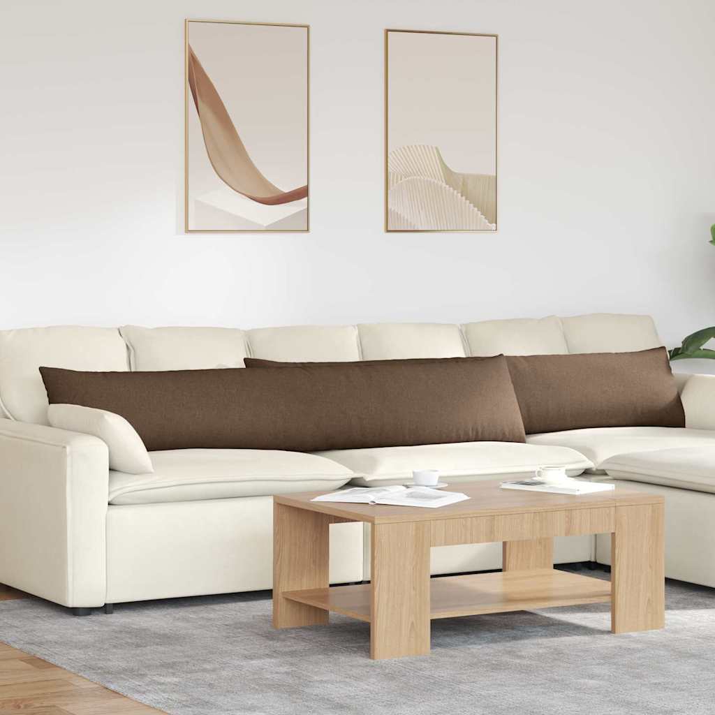Sofakissen 2 Pcs 50 X 30 Cm Stoff Braun