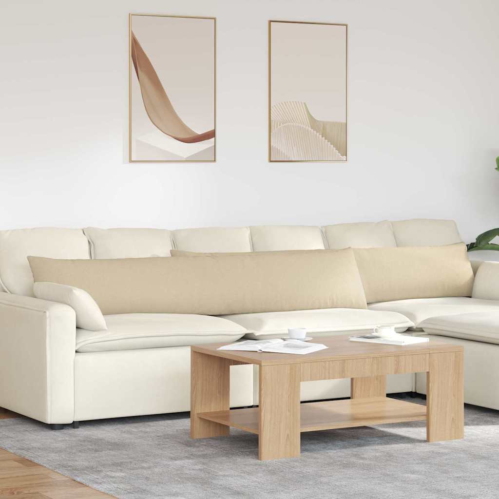 Sofakissen 2 Pcs 50 X 30 Cm Stoff Creme