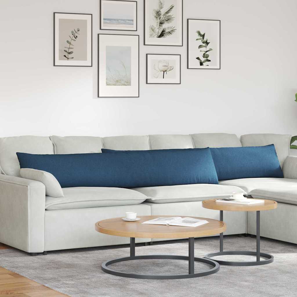 Sofakissen 2 Pcs 50 X 30 Cm Stoff Blau