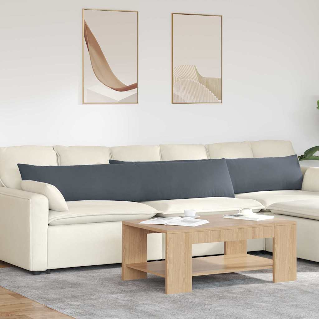Sofakissen 2 Pcs 50 X 30 Cm Cordstoff Dunkelgrau
