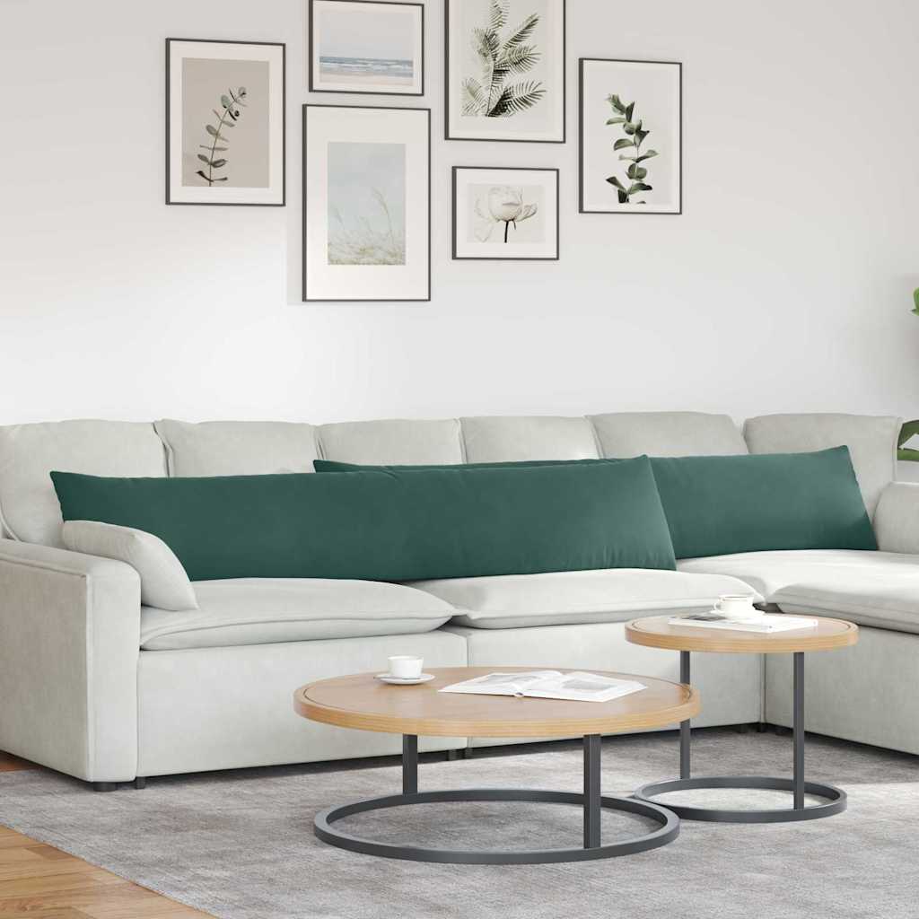 Sofakissen 2 Pcs 50 X 30 Cm Cordstoff Dunkelgrün