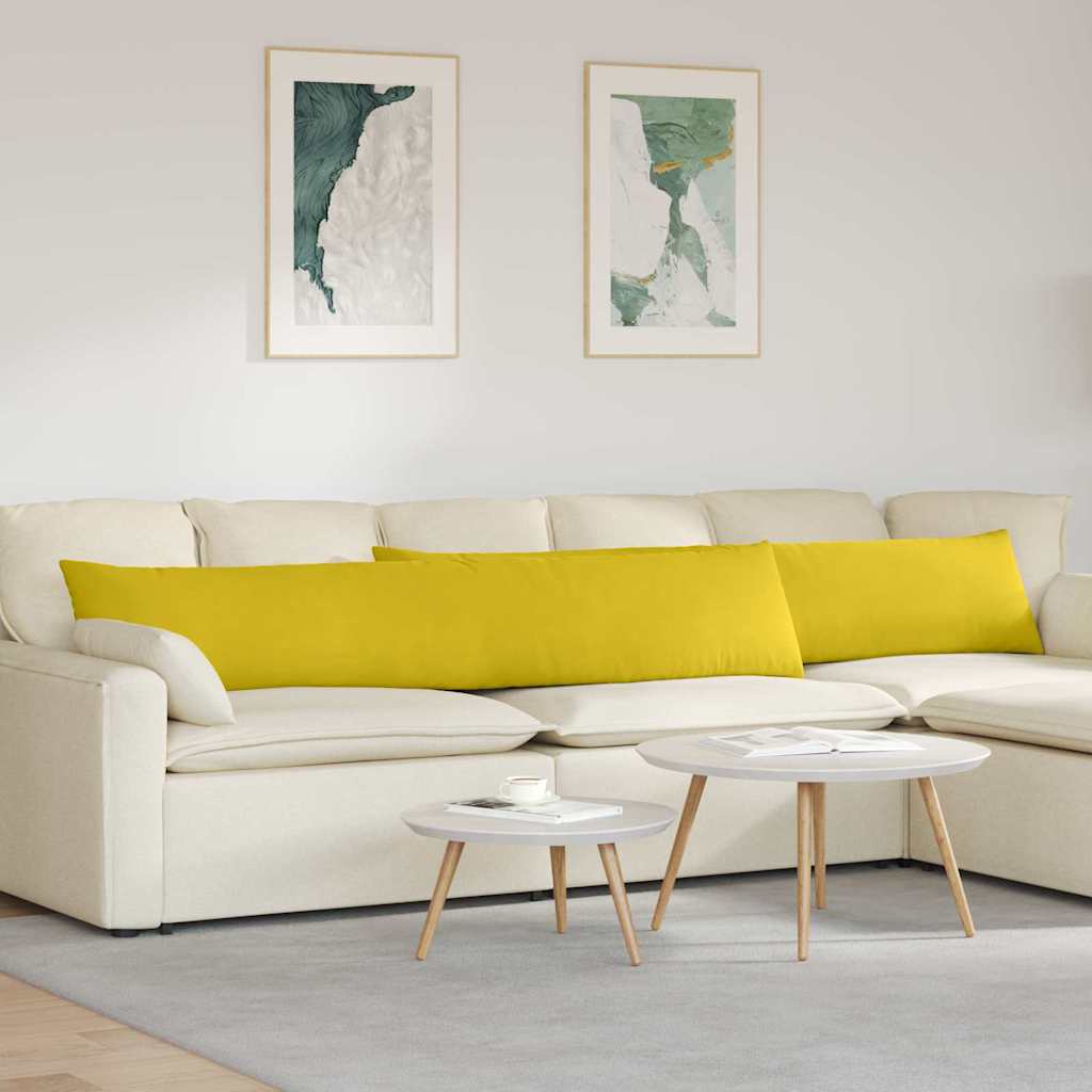 Sofakissen 2 Pcs 50 X 30 Cm Cordstoff Gelb