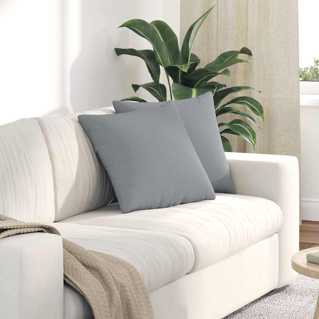 Sofakissen 2 Pcs 50 X 30 Cm Stoff Hellgrau