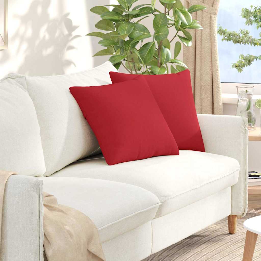 Sofakissen 2 Pcs 50 X 30 Cm Stoff Rot