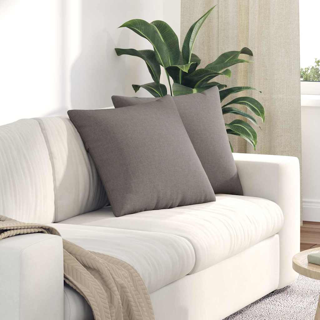 Sofakissen 2 Pcs 50 X 30 Cm Stoff Taupe