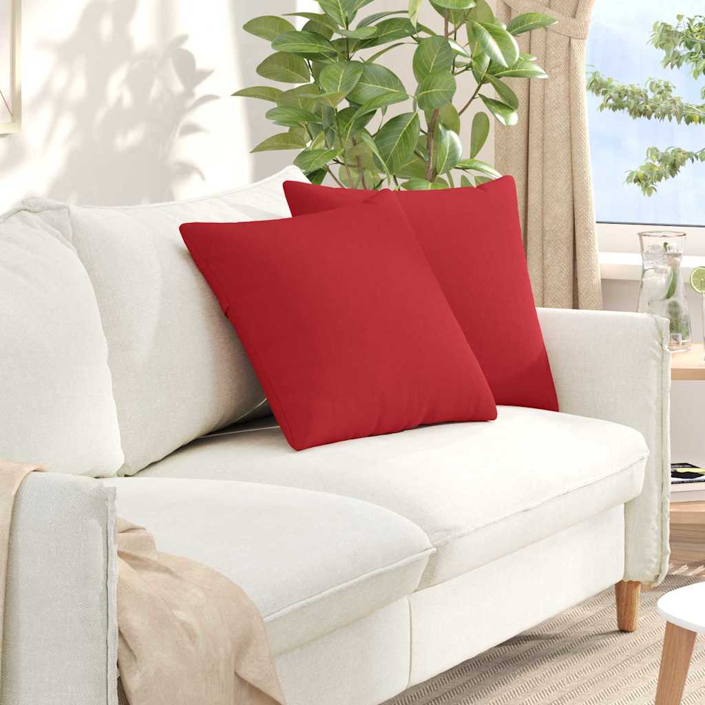 Sofakissen 2 Pcs 50 X 30 Cm Stoff Rot