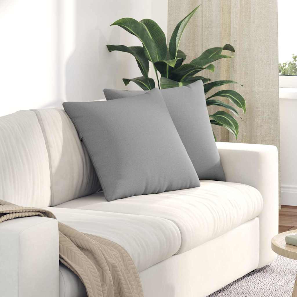 Sofakissen 2 Pcs 50 X 30 Cm Stoff Wolkengrau