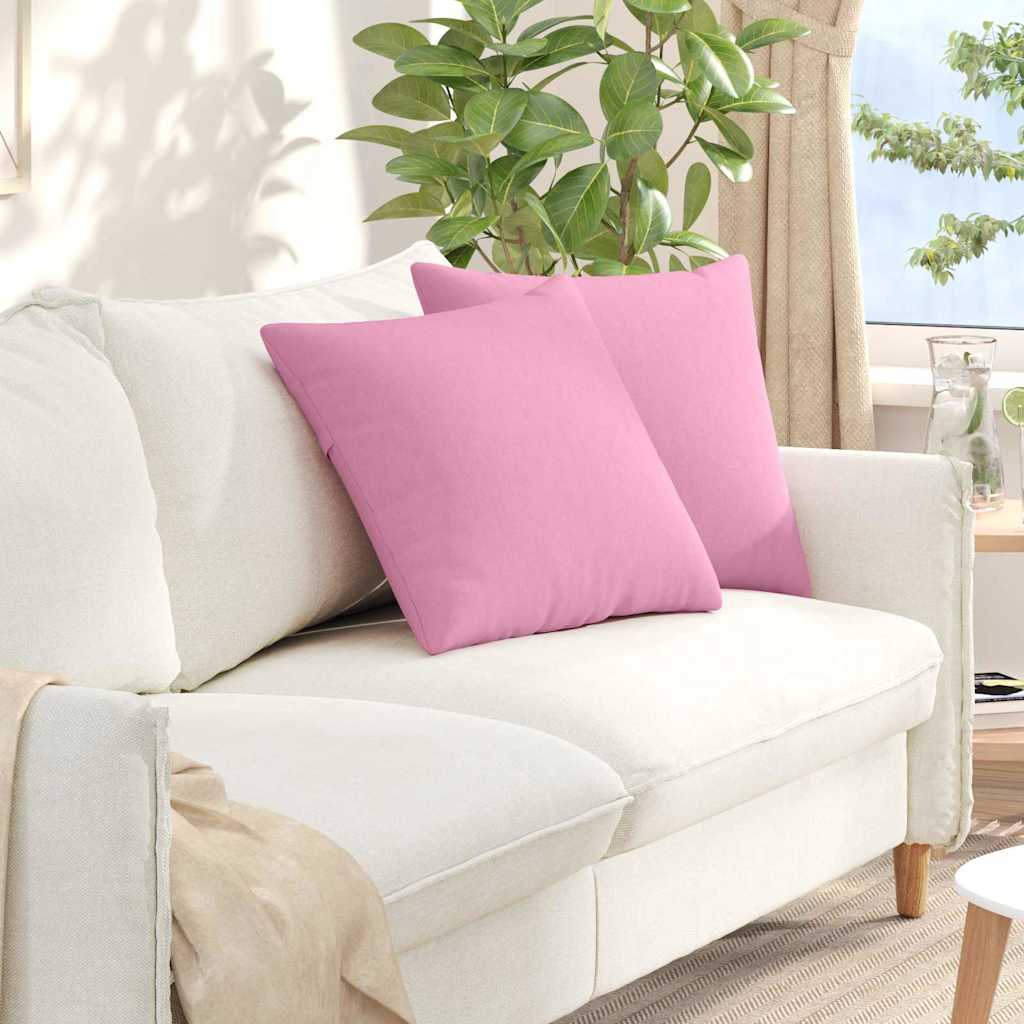 Sofakissen 2 Pcs 50 X 30 Cm Stoff Rosa