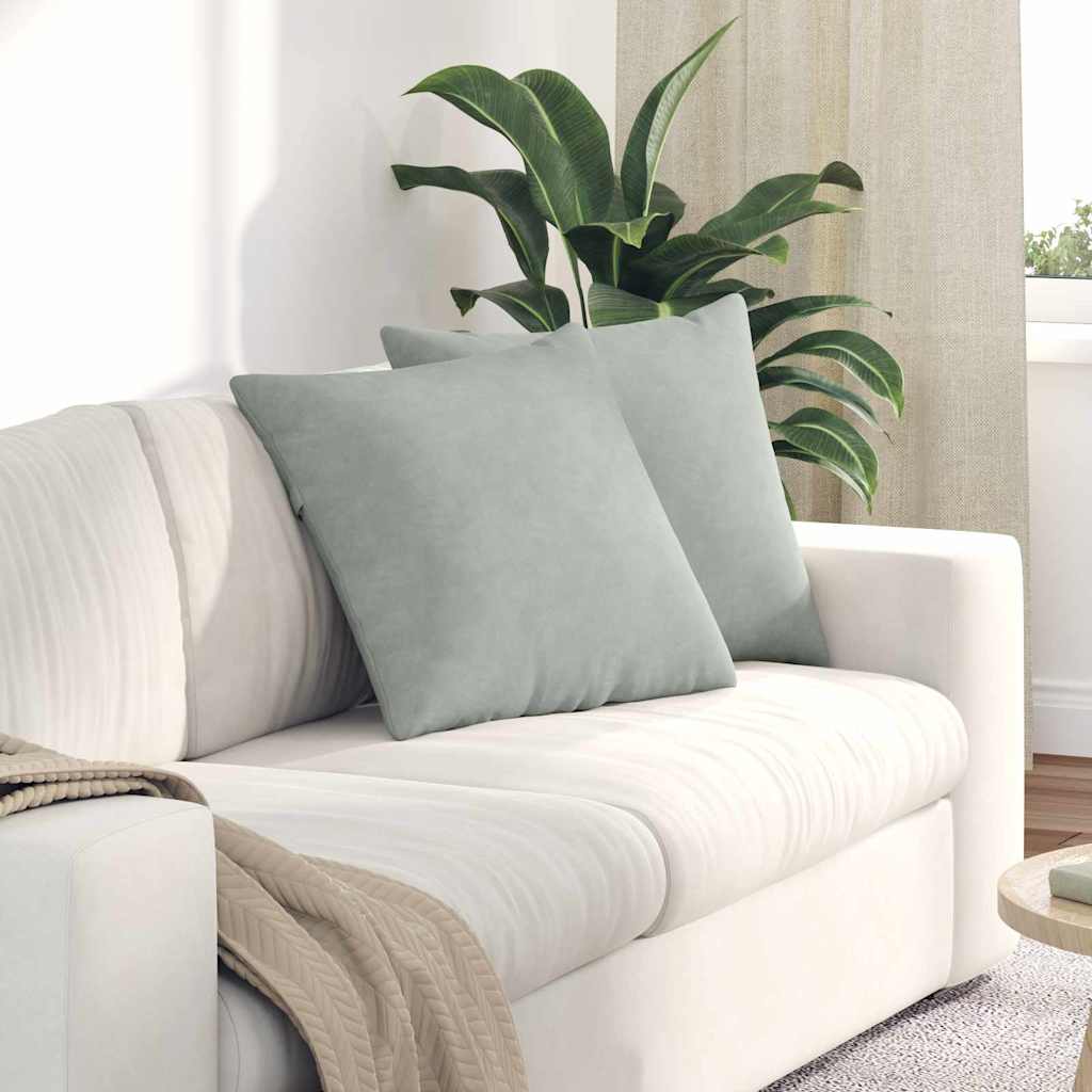 Sofakissen 2 Pcs 50 X 30 Cm Cordstoff Hellgrau