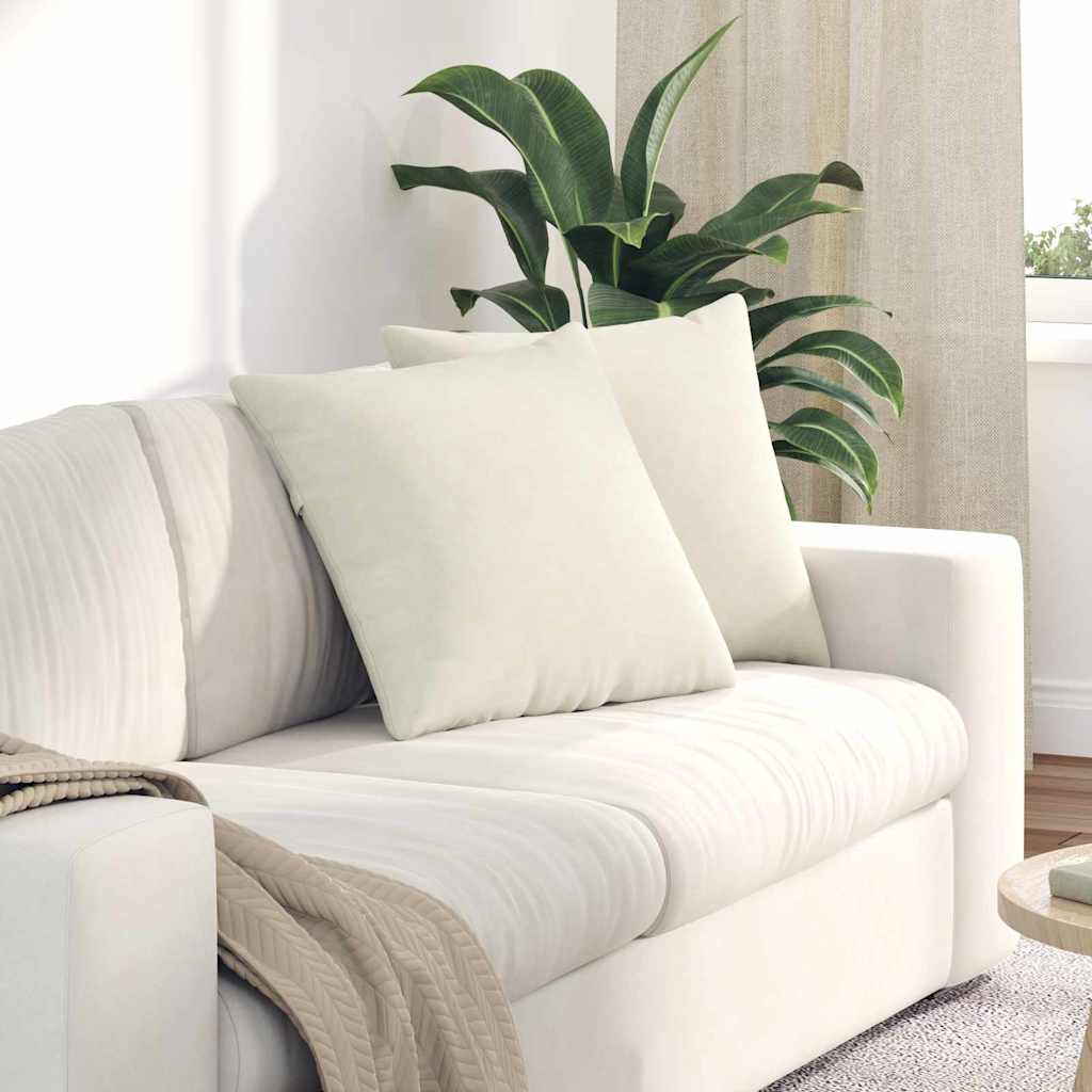 Sofakissen 2 Pcs 50 X 30 Cm Cordstoff Creme