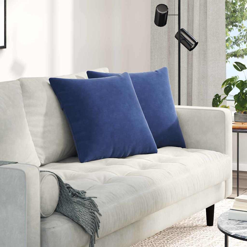 Sofakissen 2 Pcs 50 X 30 Cm Cordstoff Polizeiblau