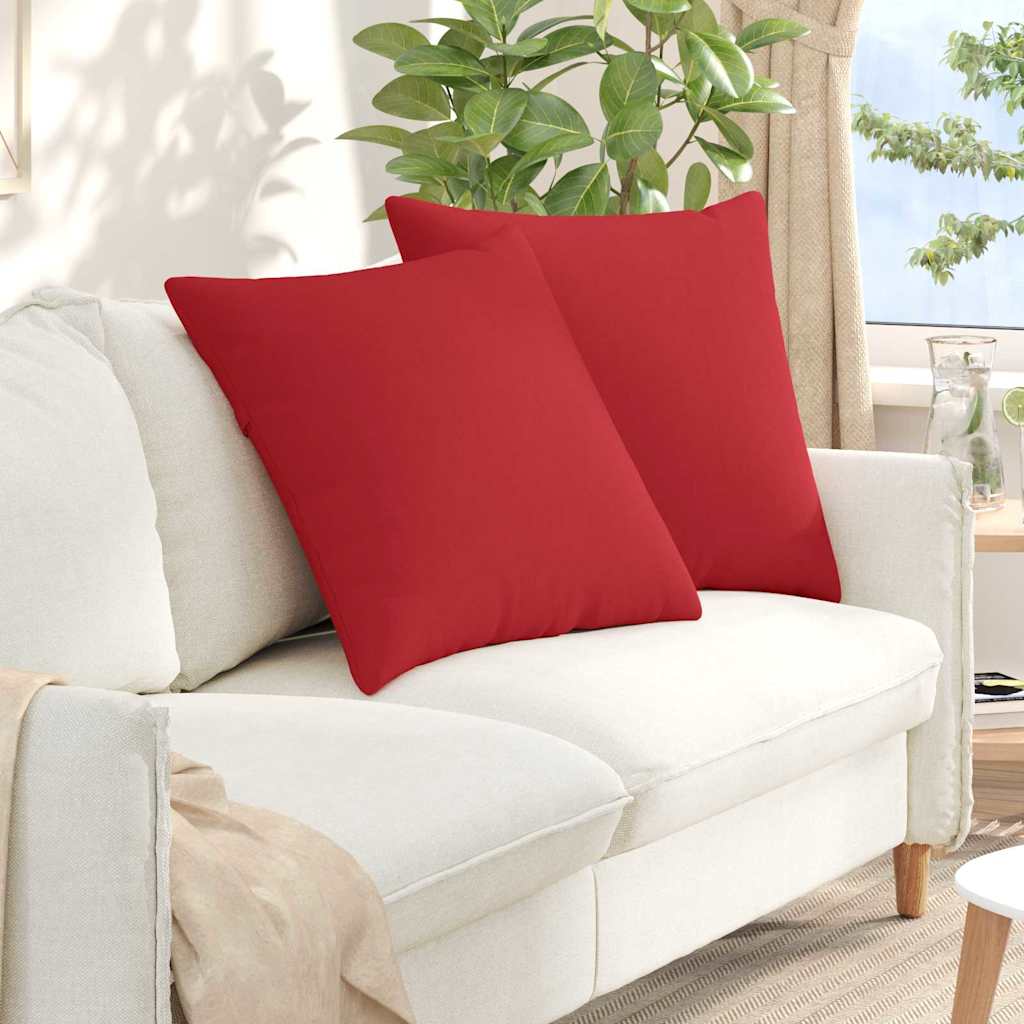 Sofakissen 2 Pcs 50 X 30 Cm Stoff Rot